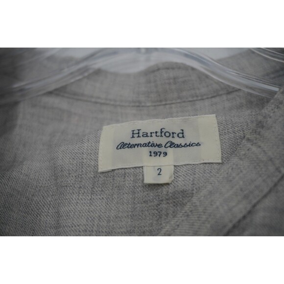 Hartford Women's Grey Long Sleeve Slip Neck Office/Work Tunic Blouse Size 2 - Picture 8 of 8